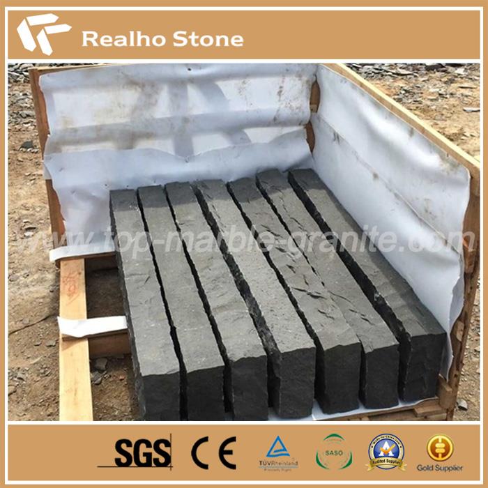 Natural Split Zhangpu Black Granite Kerb Stone