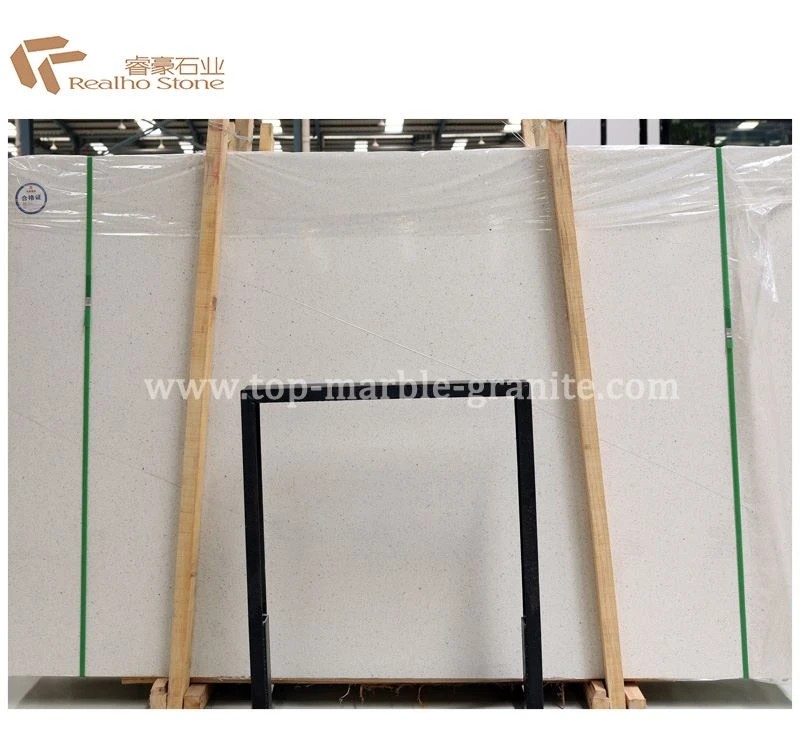 white terrazzo slab