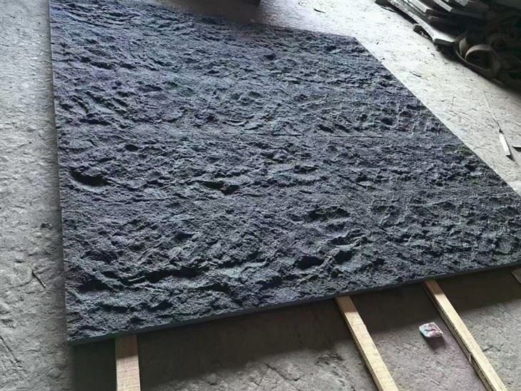 black granite wall