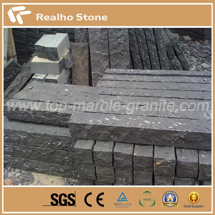 Natural Split Zhangpu Black Granite Kerb Stone