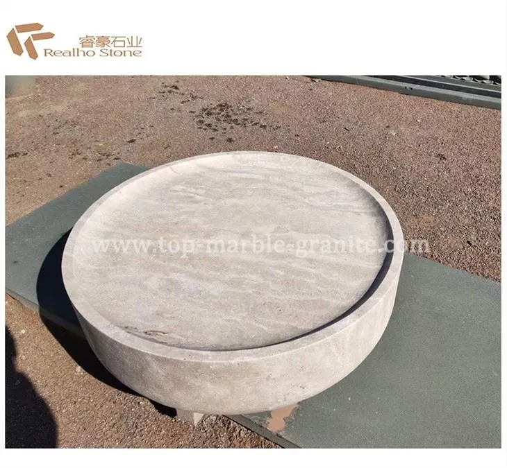 travertine tea table