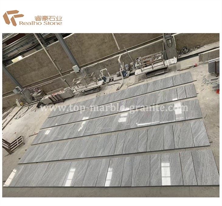 dark grey granite pool tiles