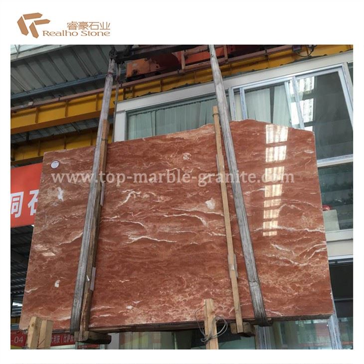 Tehase kuum müük Tee Rose Marble Slab