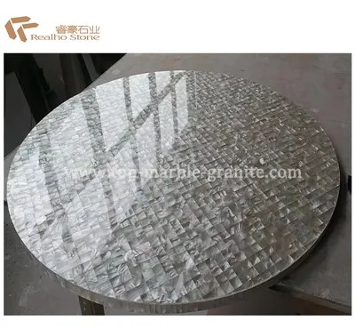 Mother of Pearl Shell Inlay mosaiikplaat kodu ümarlauale ja uksele